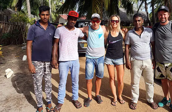 Fishing village walk in Kalpitiya