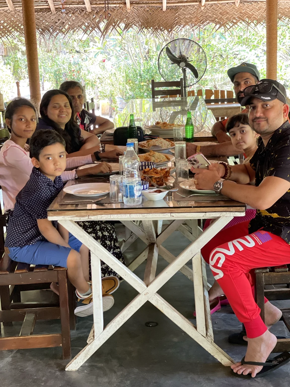 Family dining at Valampuri Resort restaurant