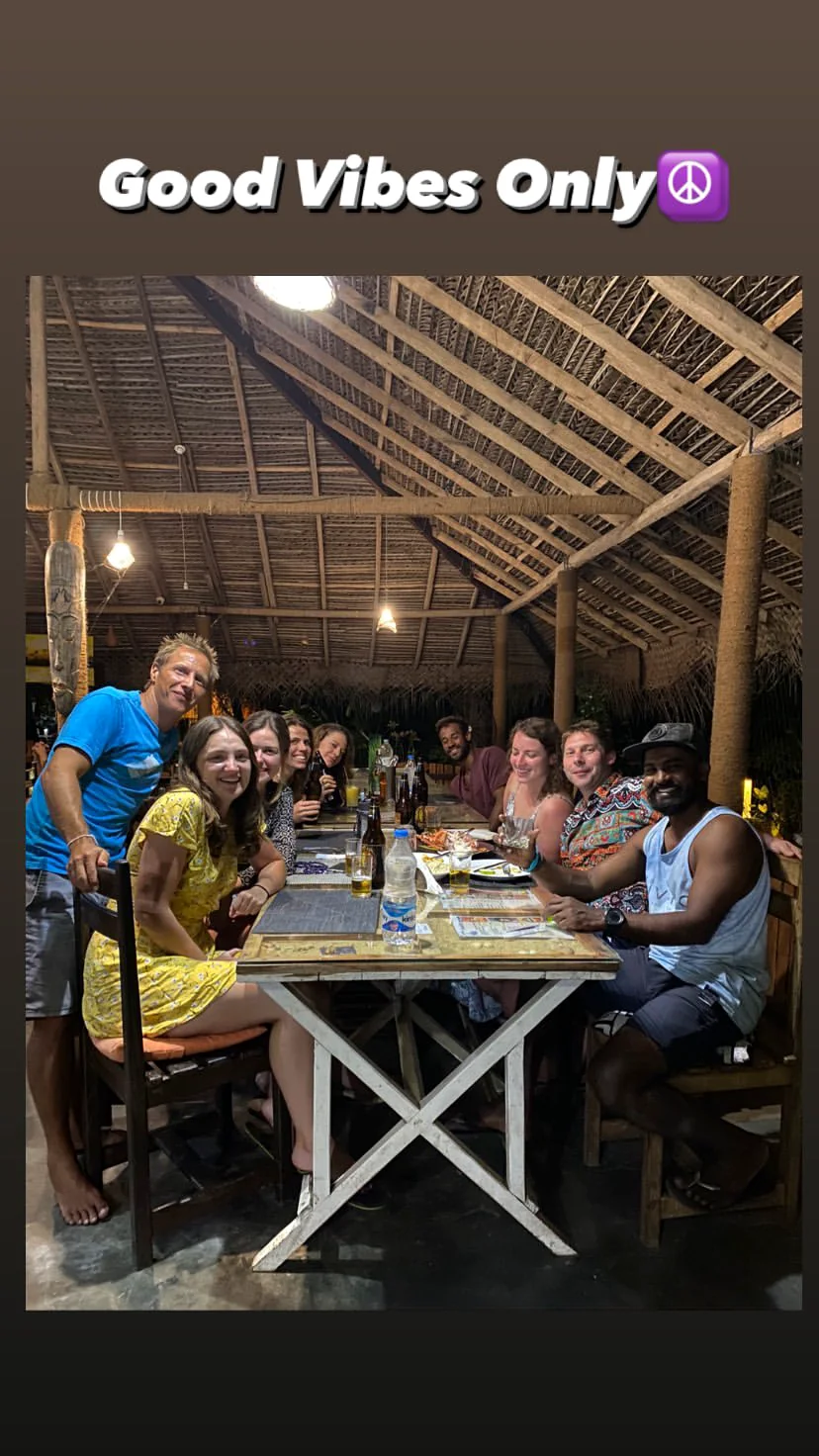 Group dinner and social atmosphere at Valampuri Resort