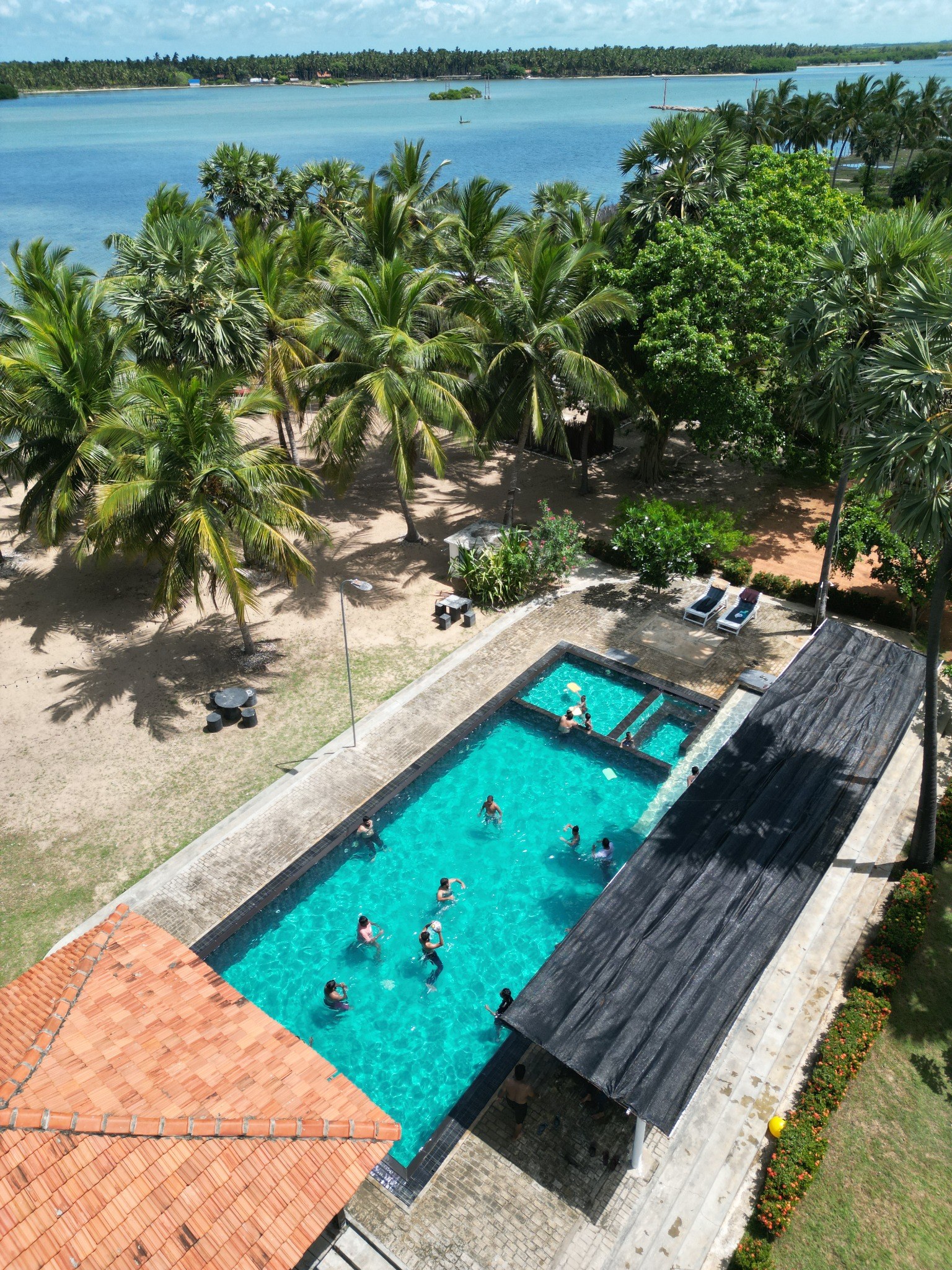Valampuri Resort pool beside Kalpitiya Lagoon