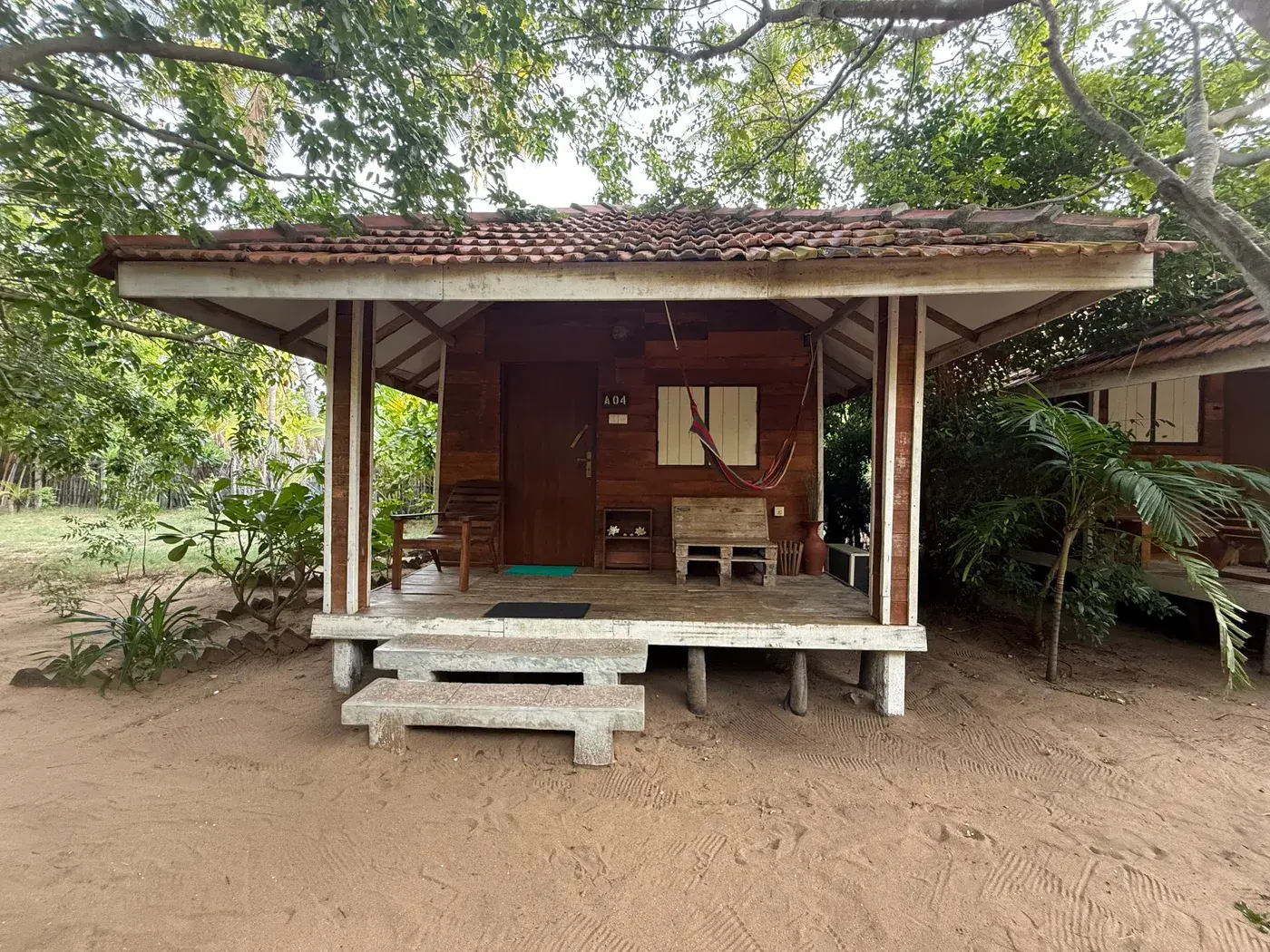 Open-Air Cabana terrace exterior at Valampuri Resort