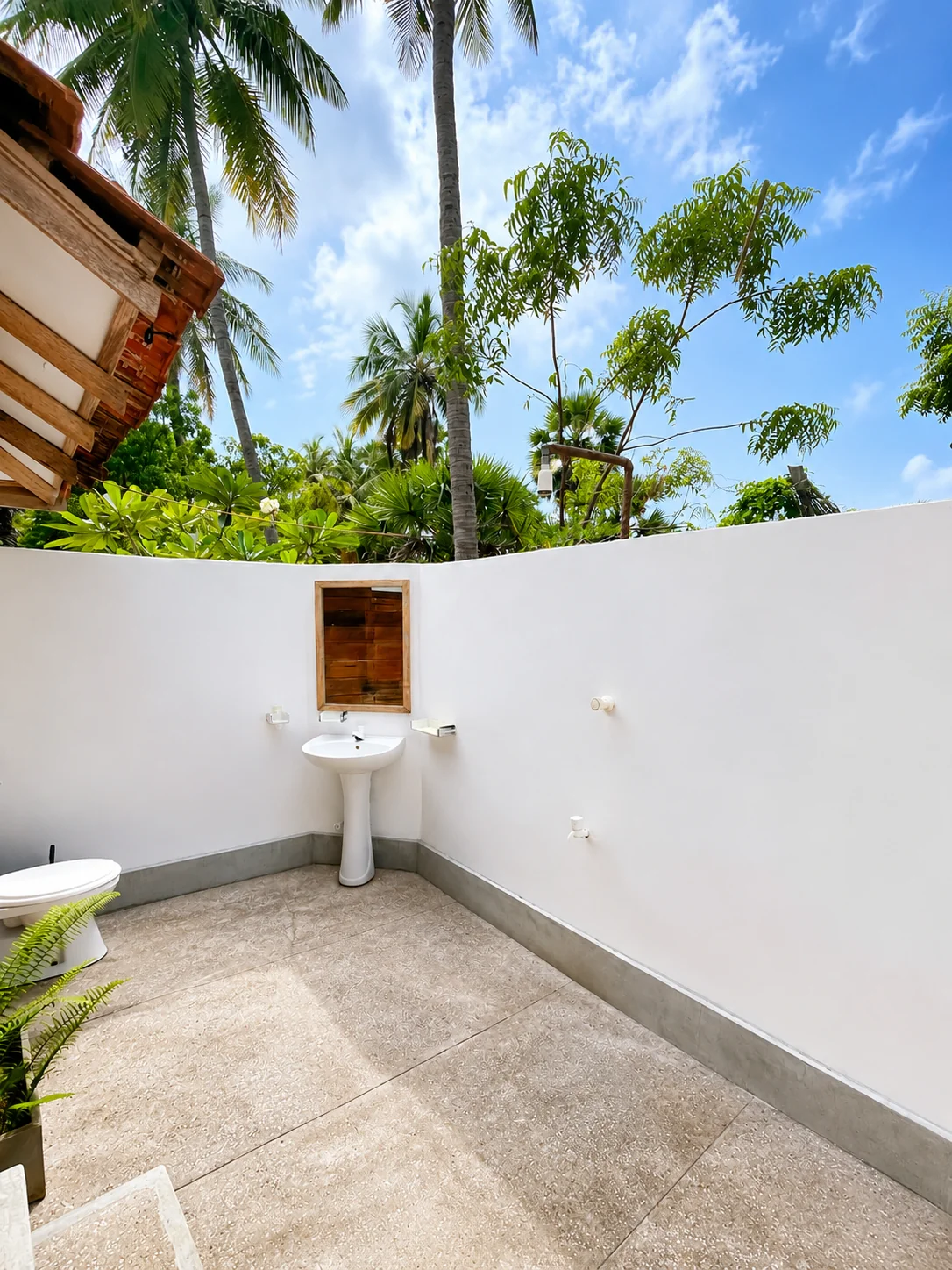 Open-Air Cabana outdoor bathroom